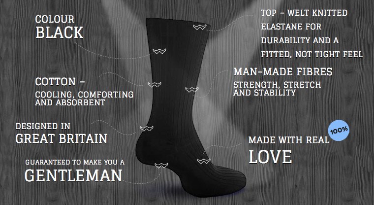 black socks - socked - corporate gift