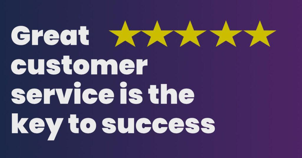 Great customer service is the key to success - BuddyCRM graphic