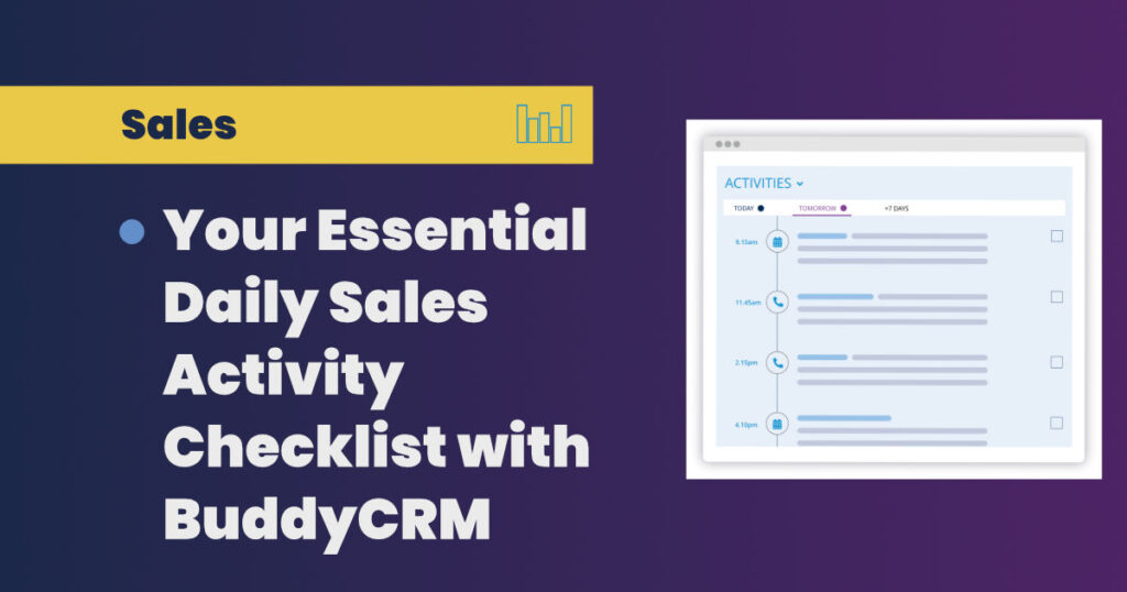 Your Essential Daily Sales Activity Checklist with BuddyCRM