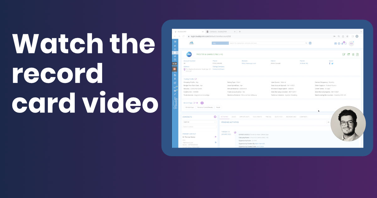 Watch the Account Record Card video